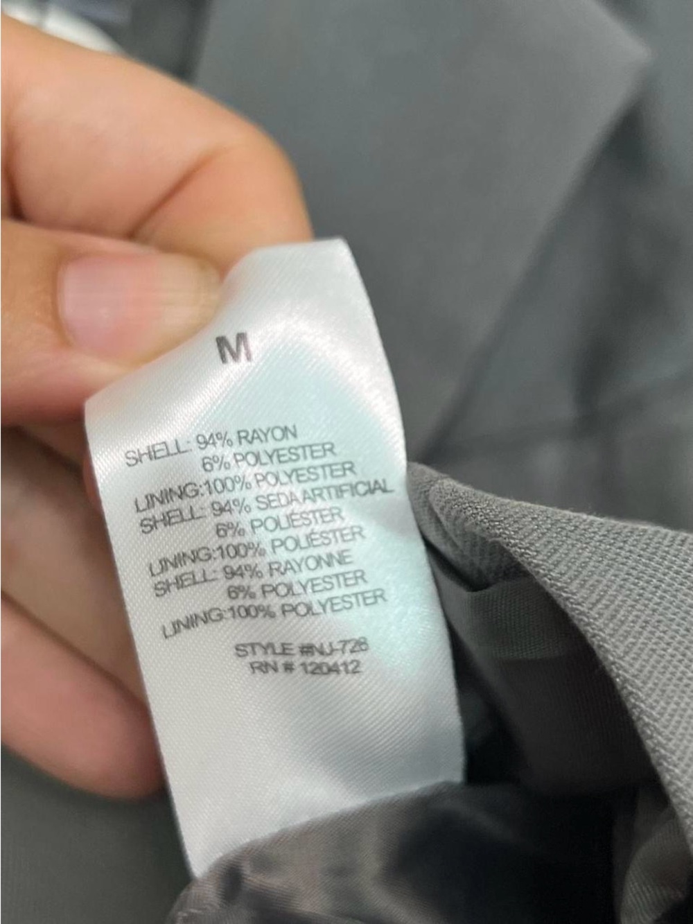 Grey cropped blazer - Picture 4 of 7